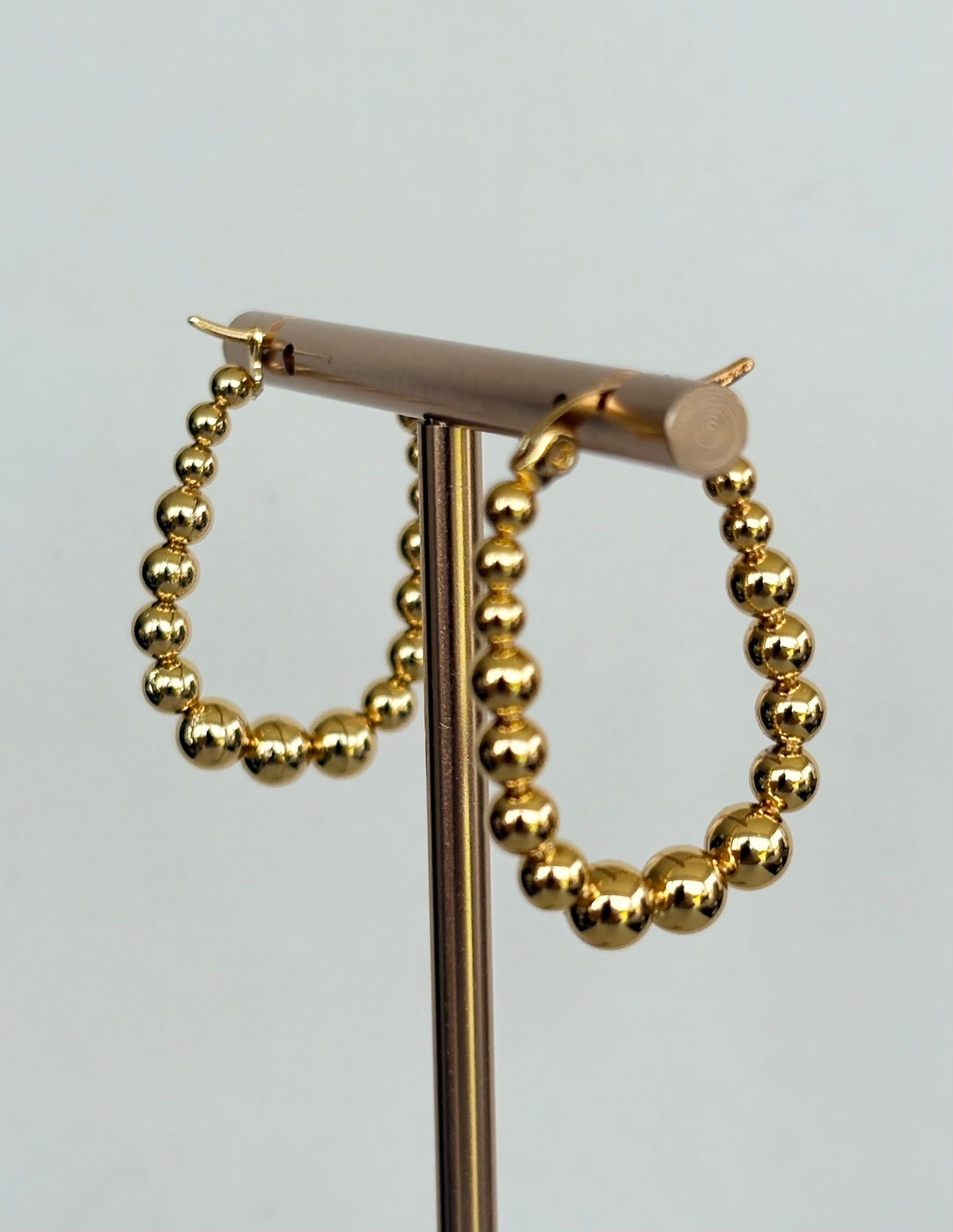 Gold Ball Drop Earrings