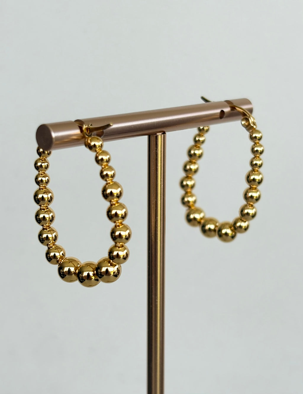 Gold Ball Drop Earrings