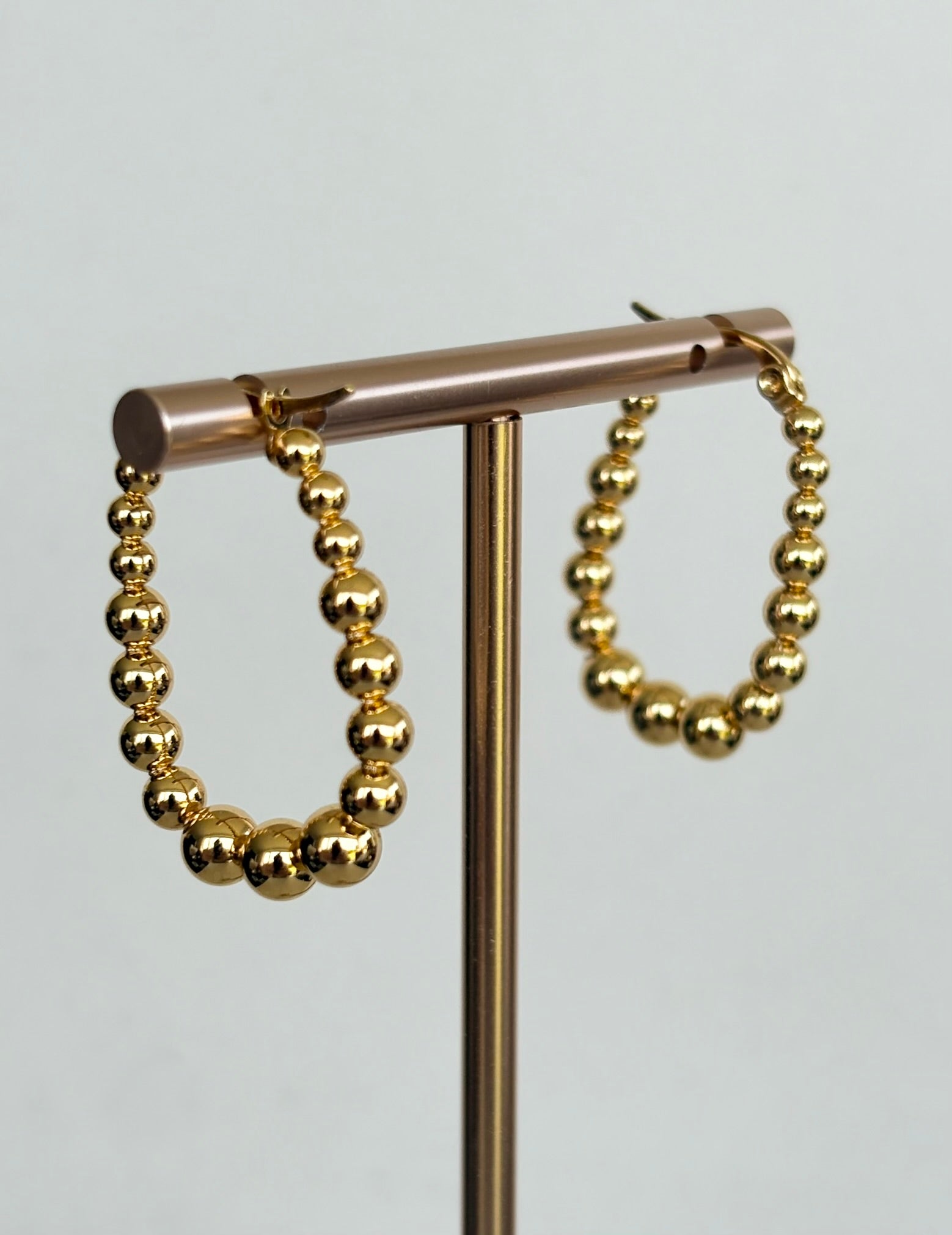Gold Ball Drop Earrings