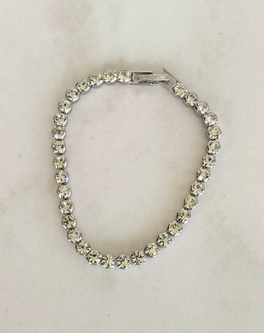 Silver Crystal Tennis Bracelet
