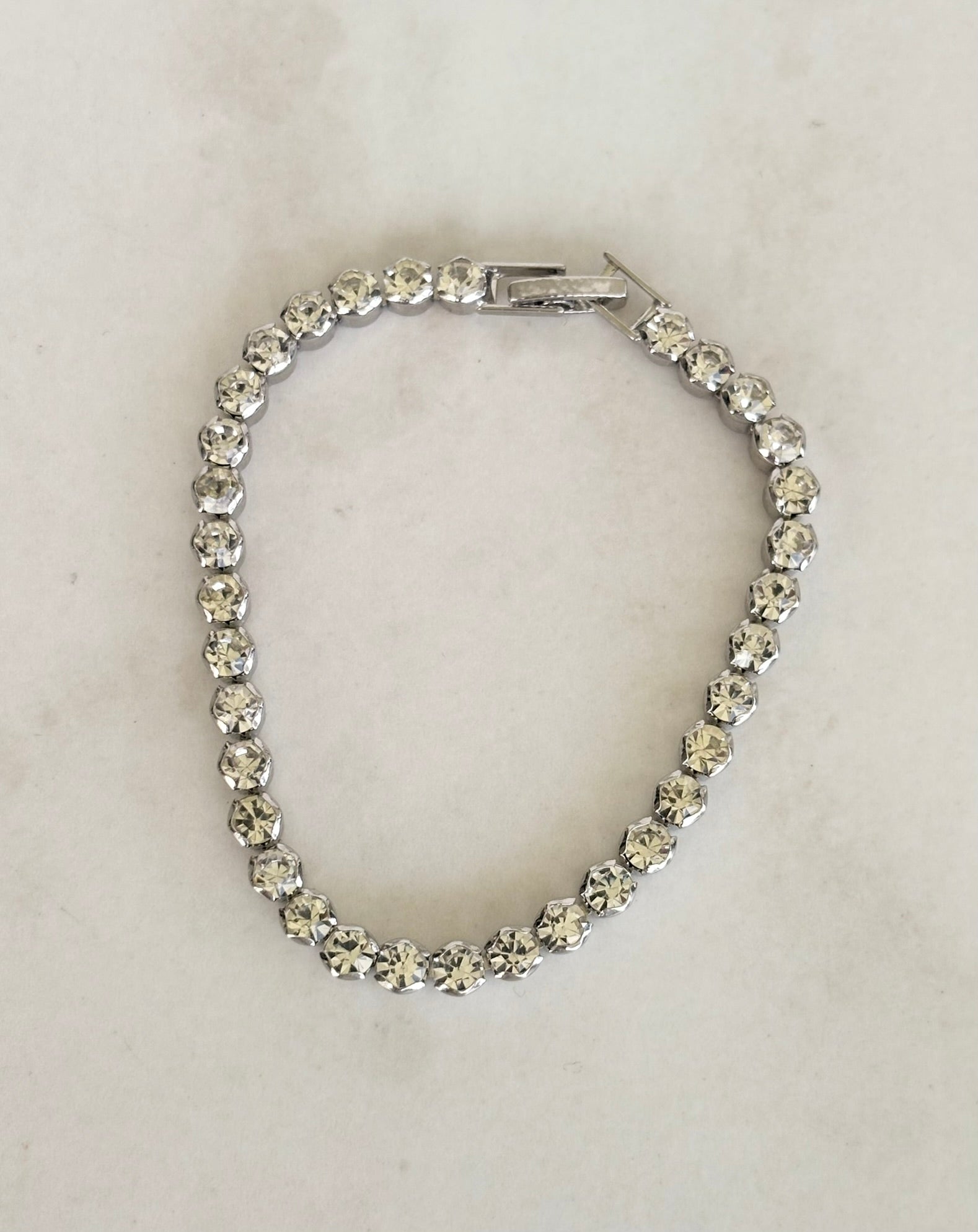 Silver Crystal Tennis Bracelet