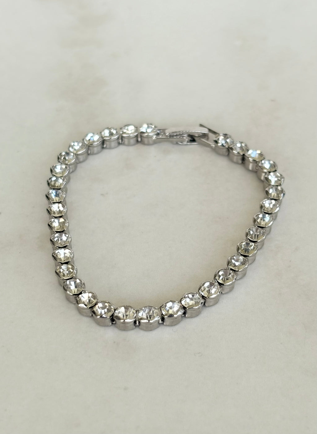Silver Crystal Tennis Bracelet