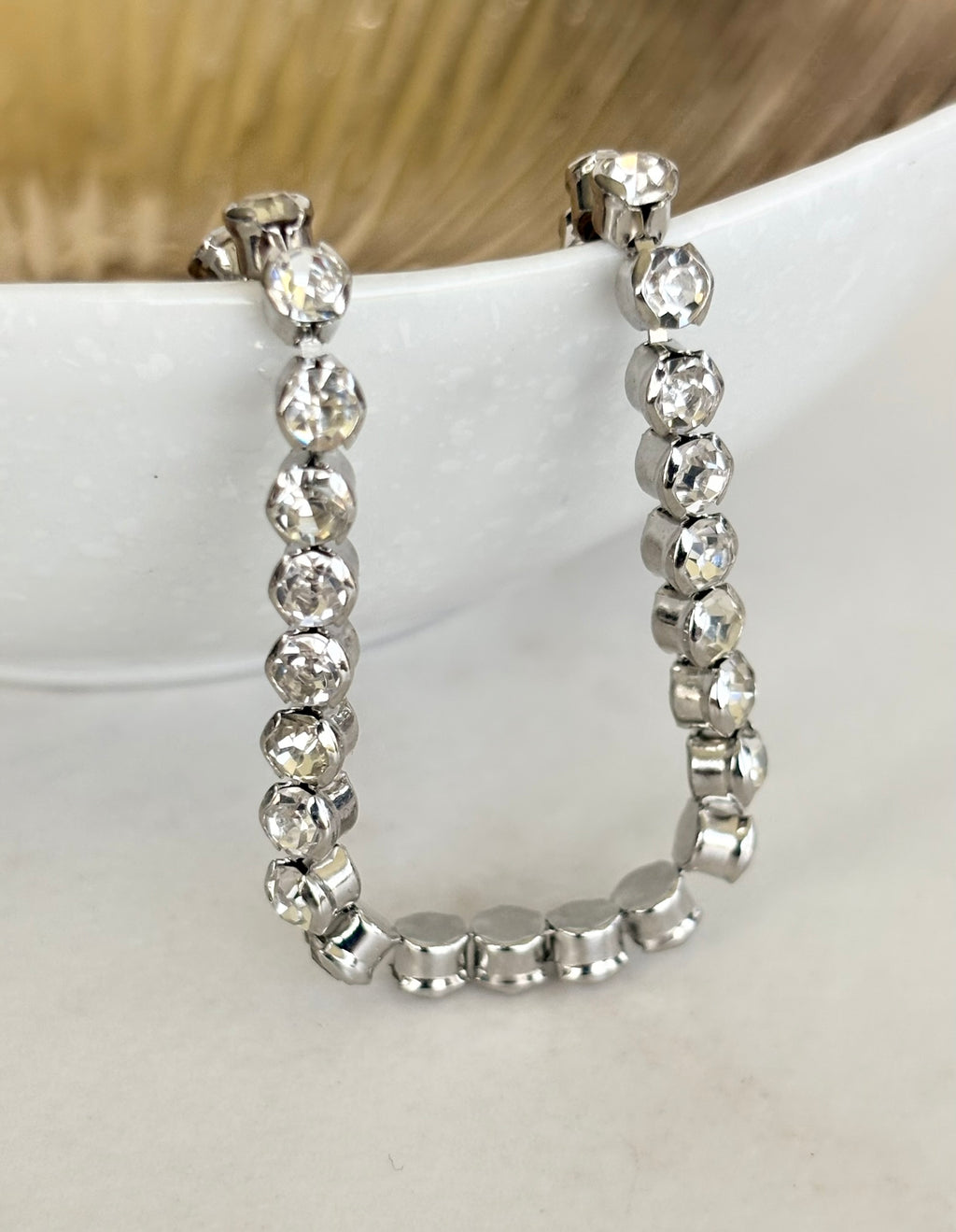 Silver Crystal Tennis Bracelet