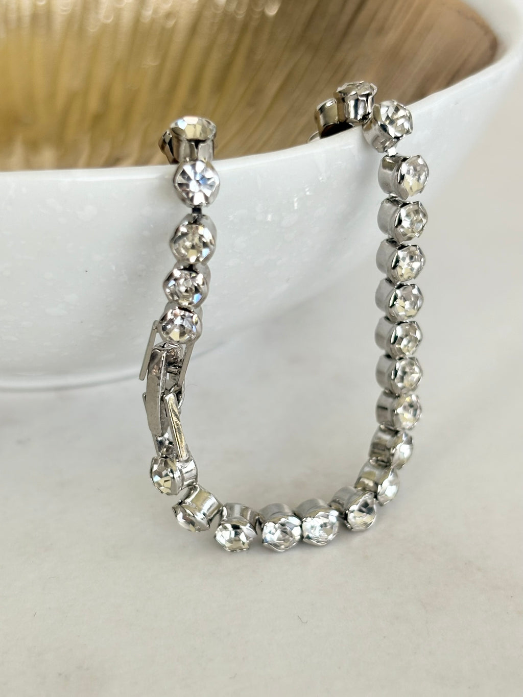 Silver Crystal Tennis Bracelet