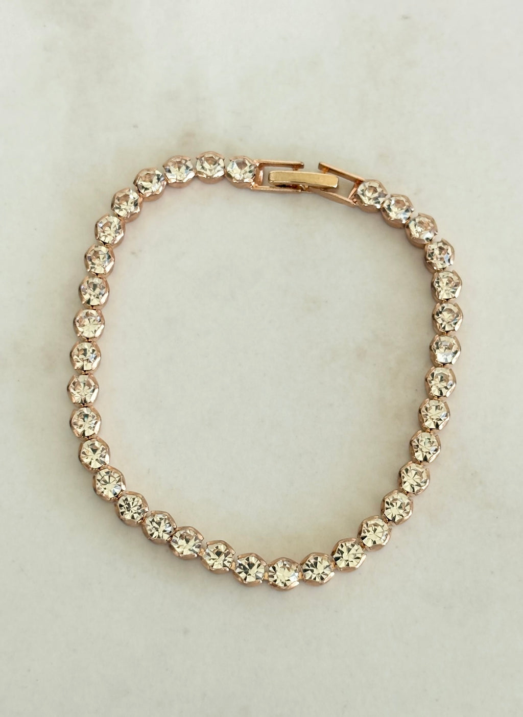 Gold Crystal Tennis Bracelet