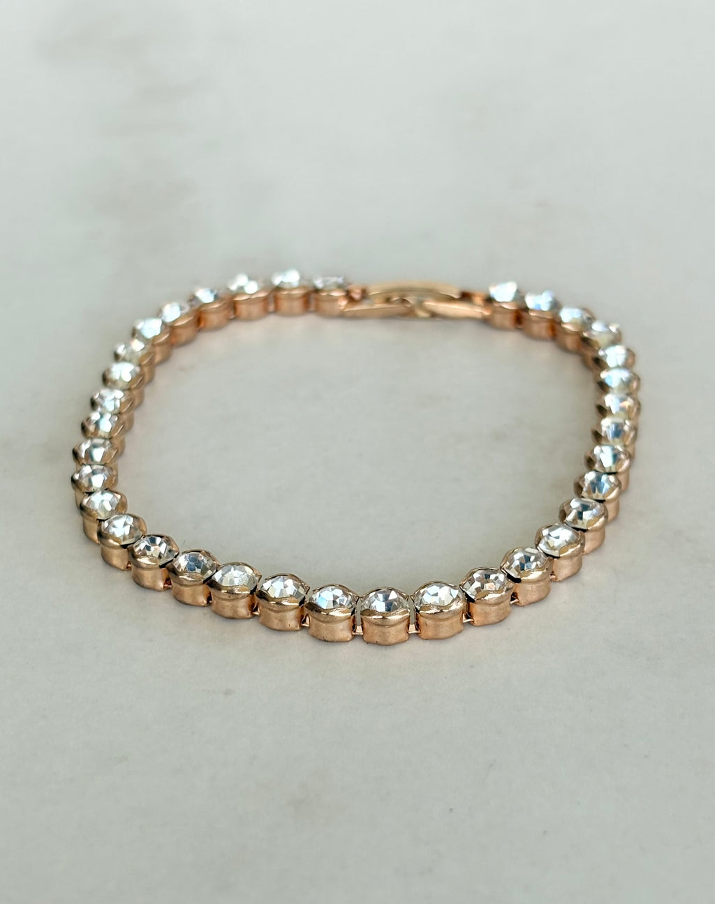 Gold Crystal Tennis Bracelet