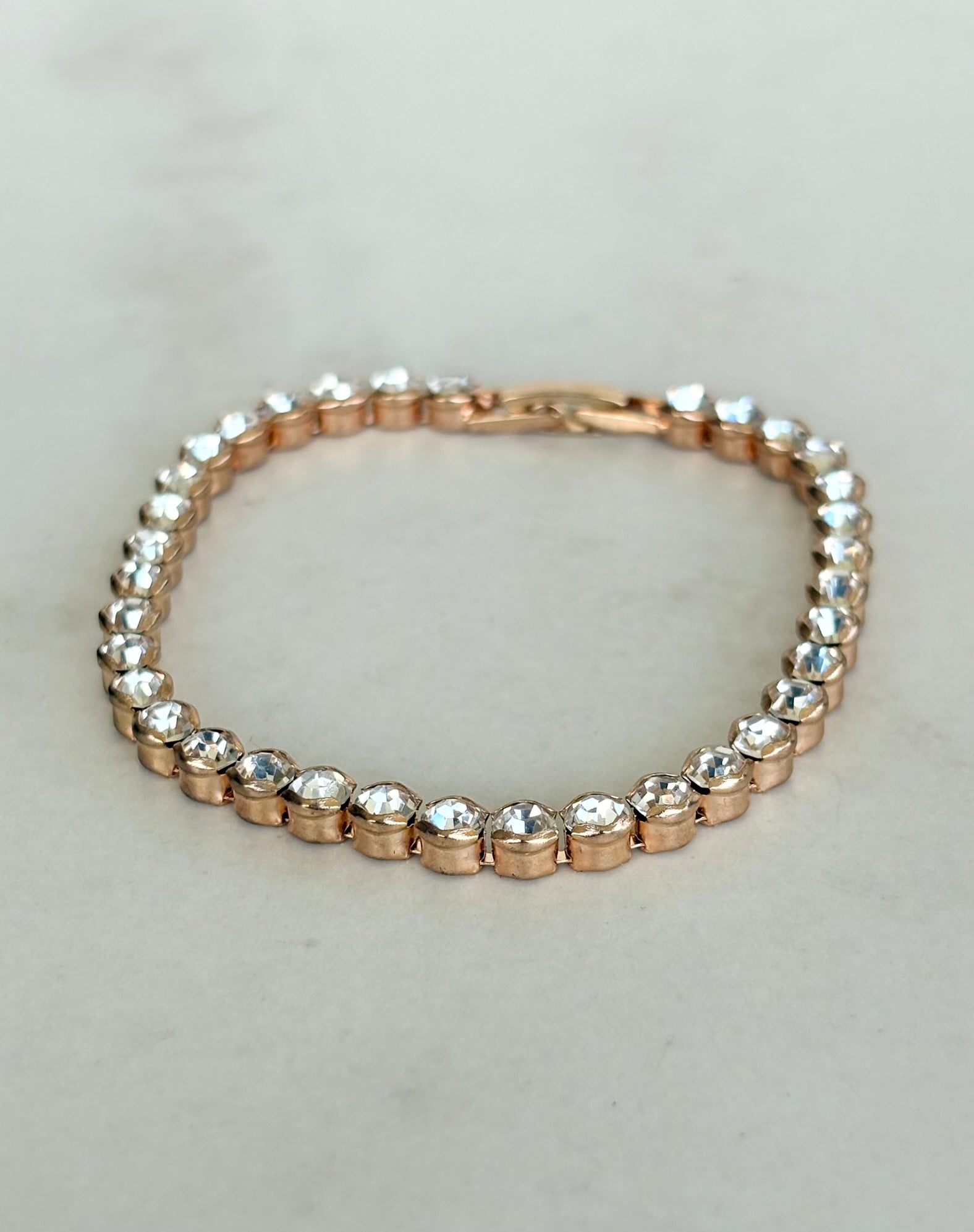 Gold Crystal Tennis Bracelet