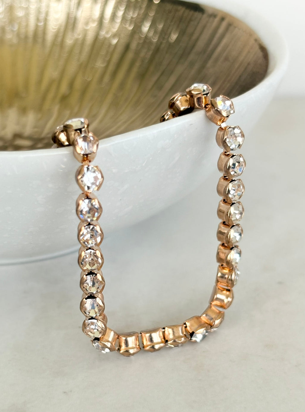 Gold Crystal Tennis Bracelet