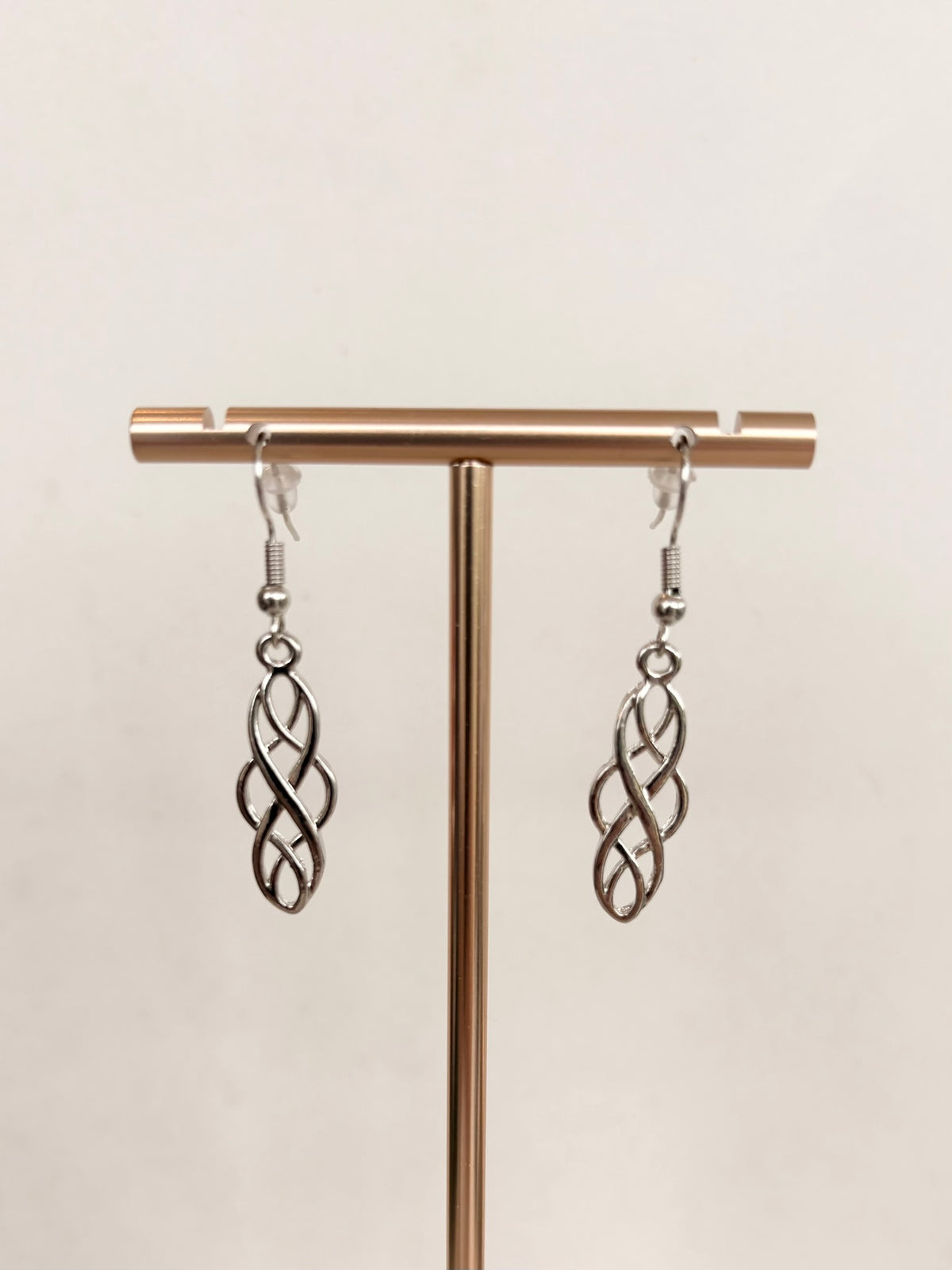 Sterling Silver Celtic Twist Drop Earrings
