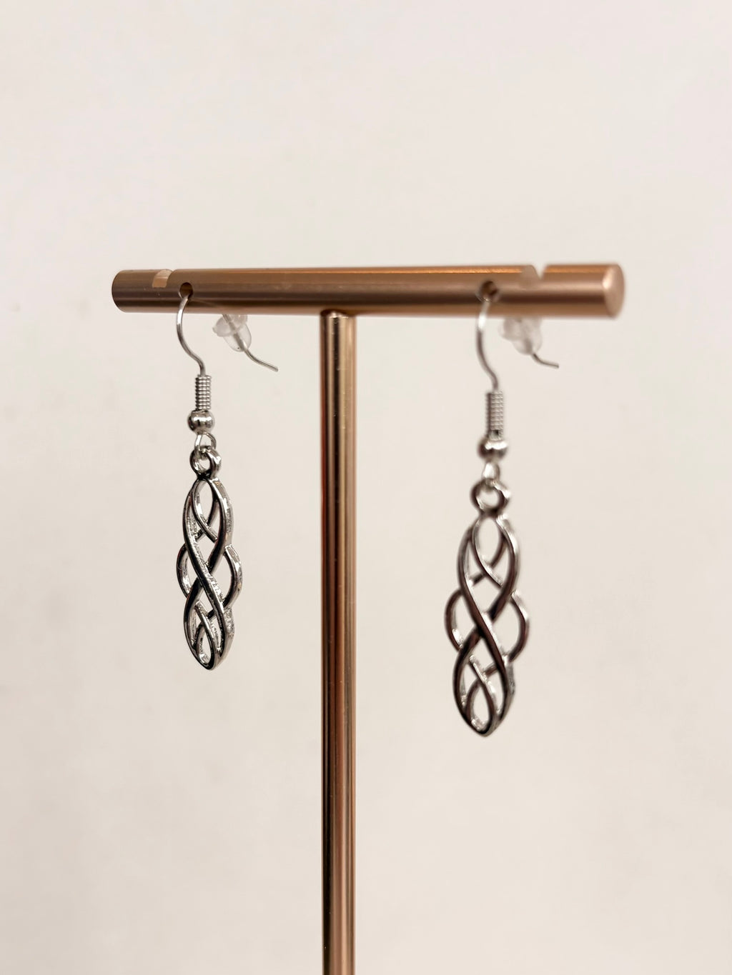 Sterling Silver Celtic Twist Drop Earrings