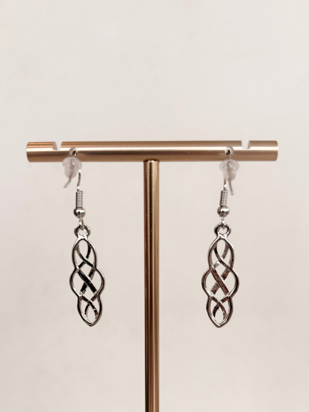 Sterling Silver Celtic Twist Drop Earrings
