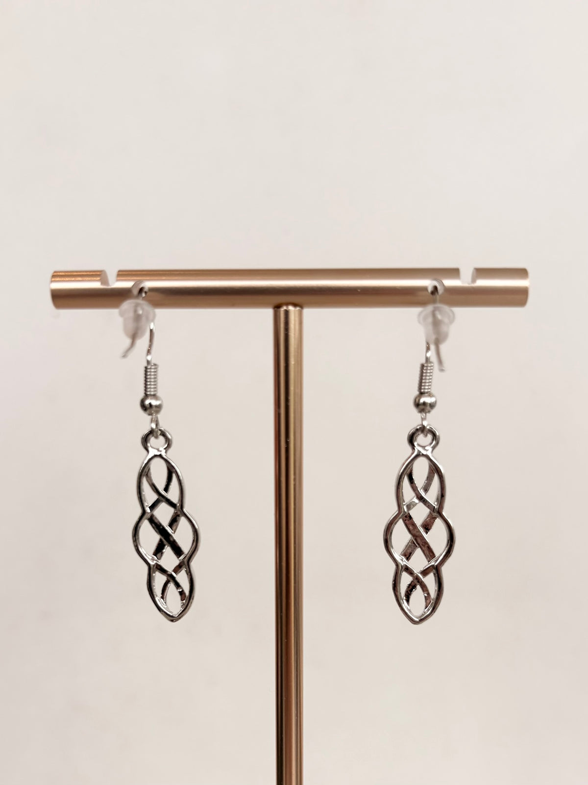 Sterling Silver Celtic Twist Drop Earrings