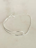 Sterling Silver Loop and Chain Bracelet