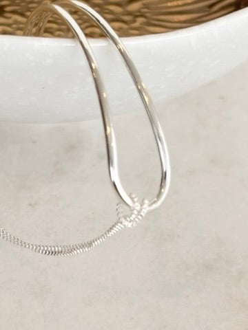 Sterling Silver Loop and Chain Bracelet