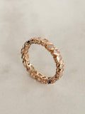 Gold Heart CZ Eternity Ring