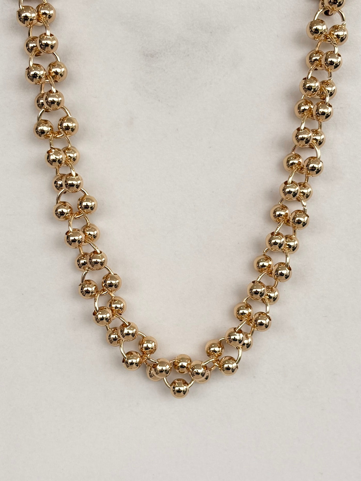 Gold Ball Chain Necklace, KC Gold Plated