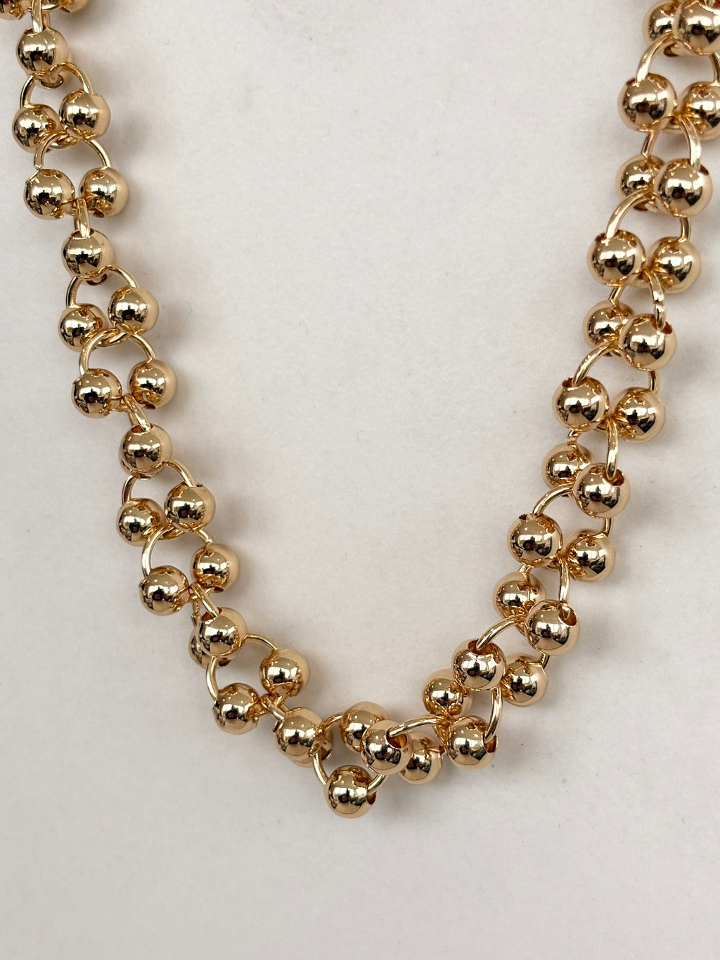 Gold Ball Chain Necklace, KC Gold Plated