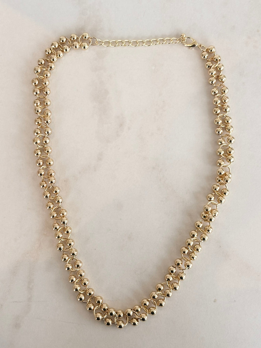 Gold Ball Chain Necklace, KC Gold Plated