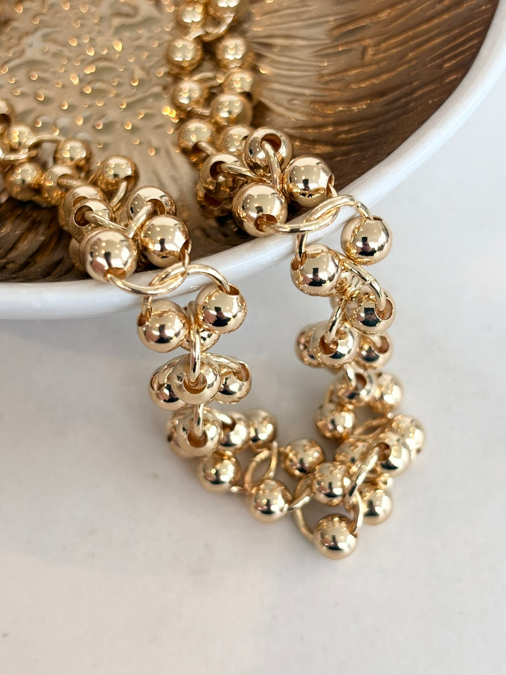 Gold Ball Chain Necklace, KC Gold Plated