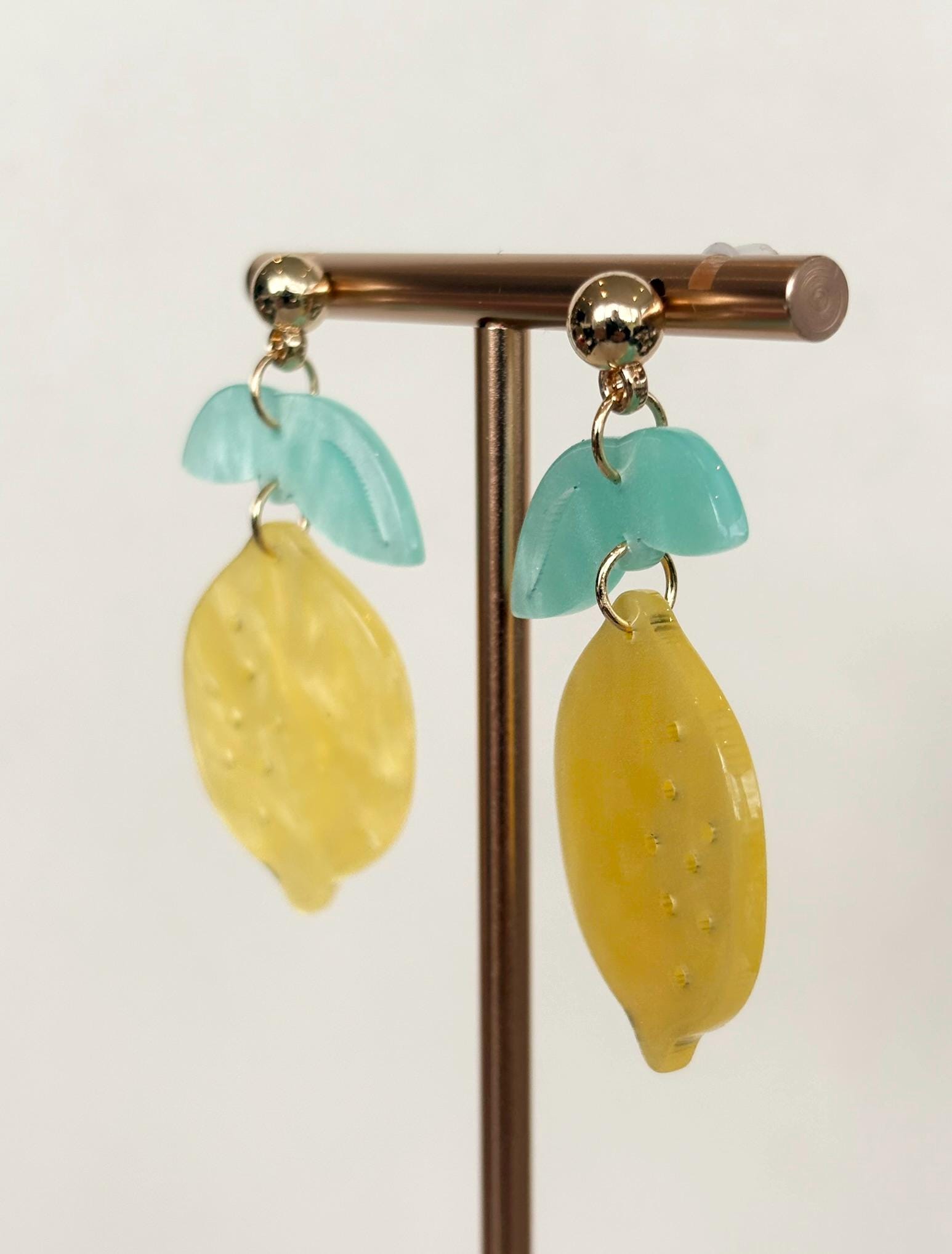 Lemon Drop Pearlescent Acrylic Earrings