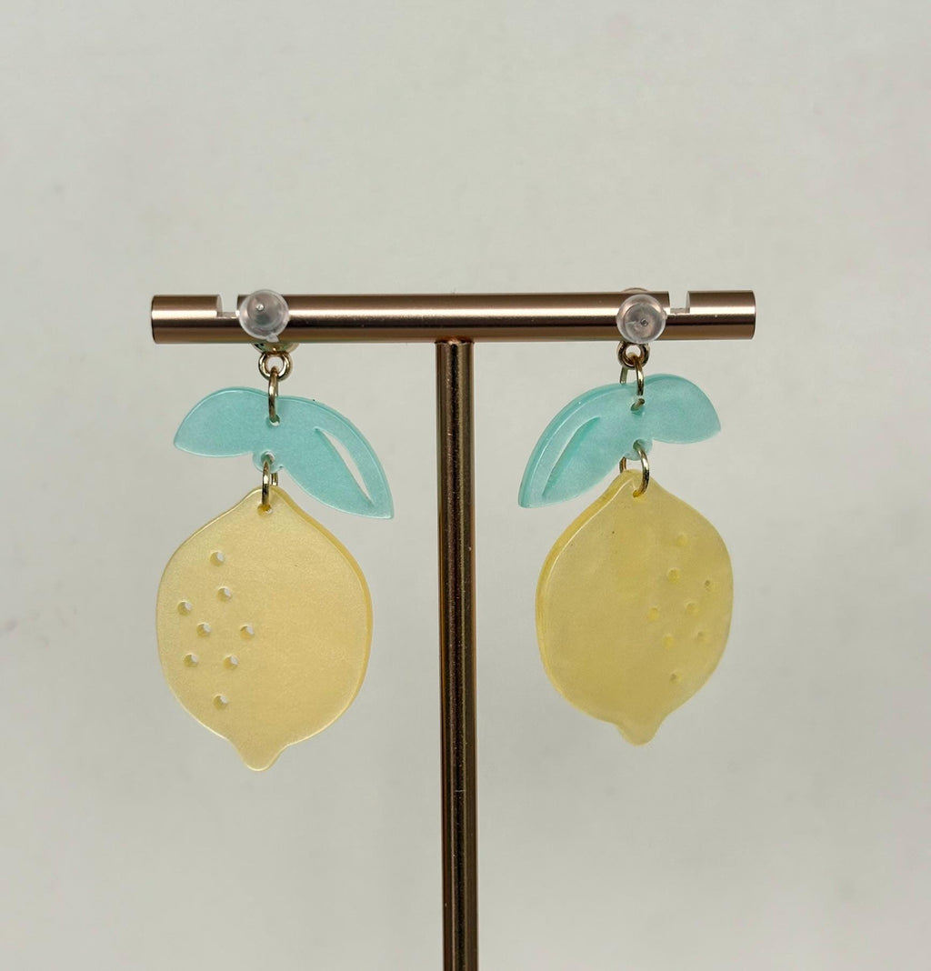 Lemon Drop Pearlescent Acrylic Earrings