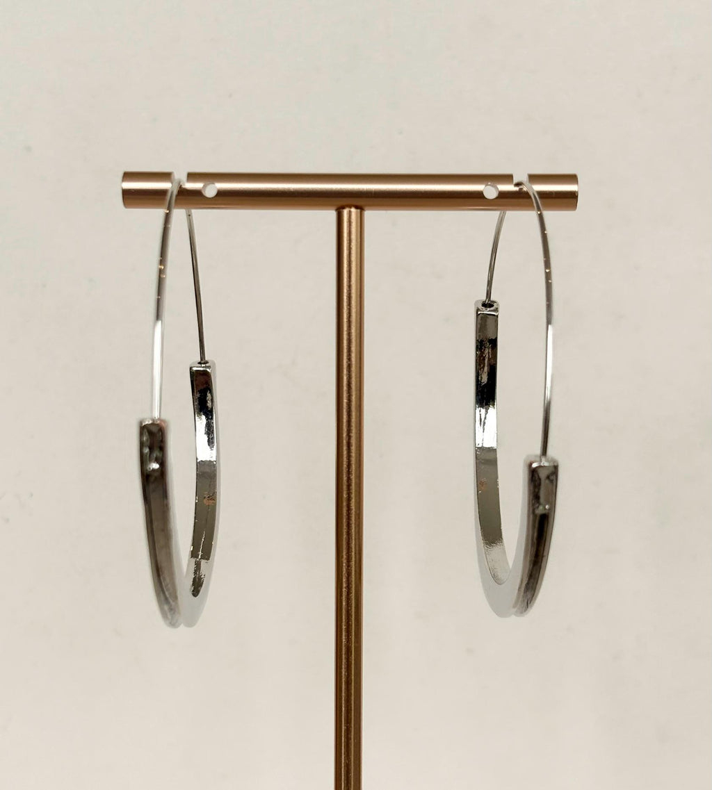 Silver Minimalist Hoop Earrings
