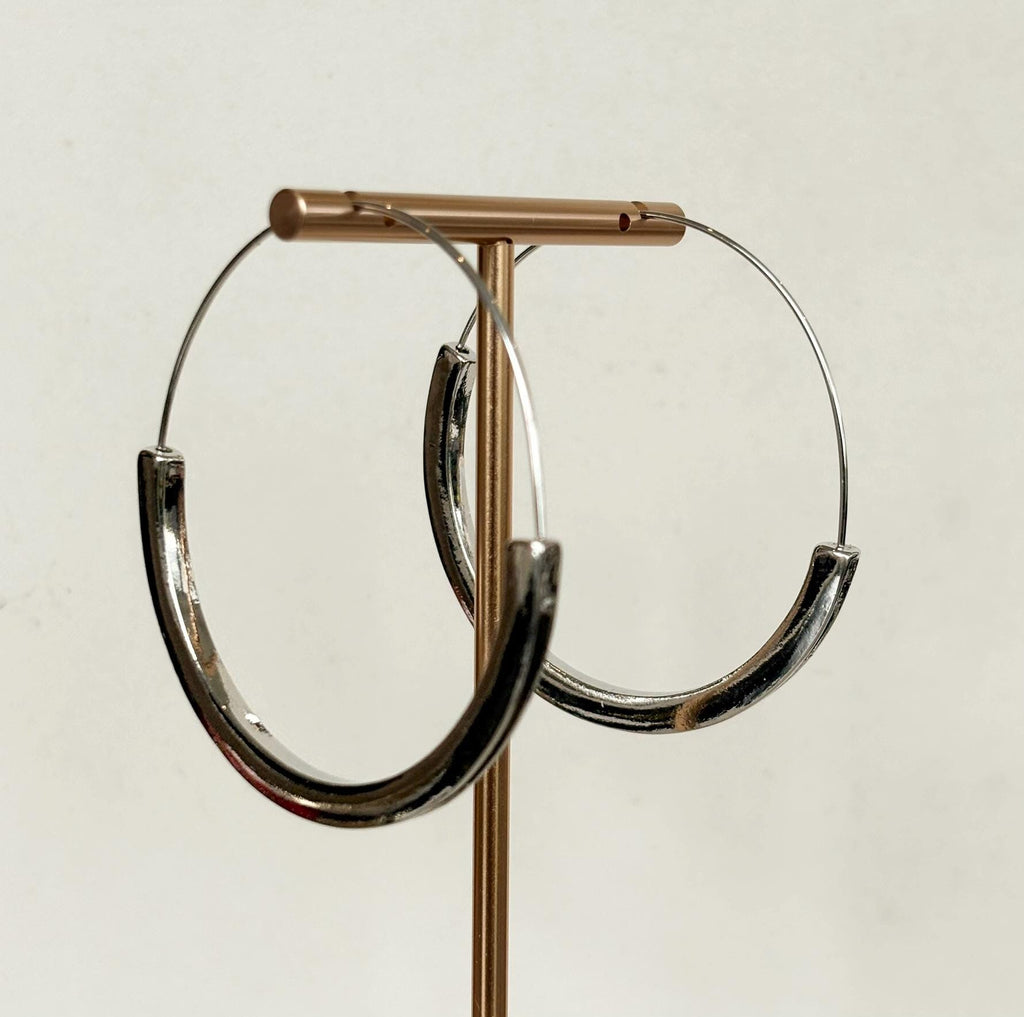 Silver Minimalist Hoop Earrings