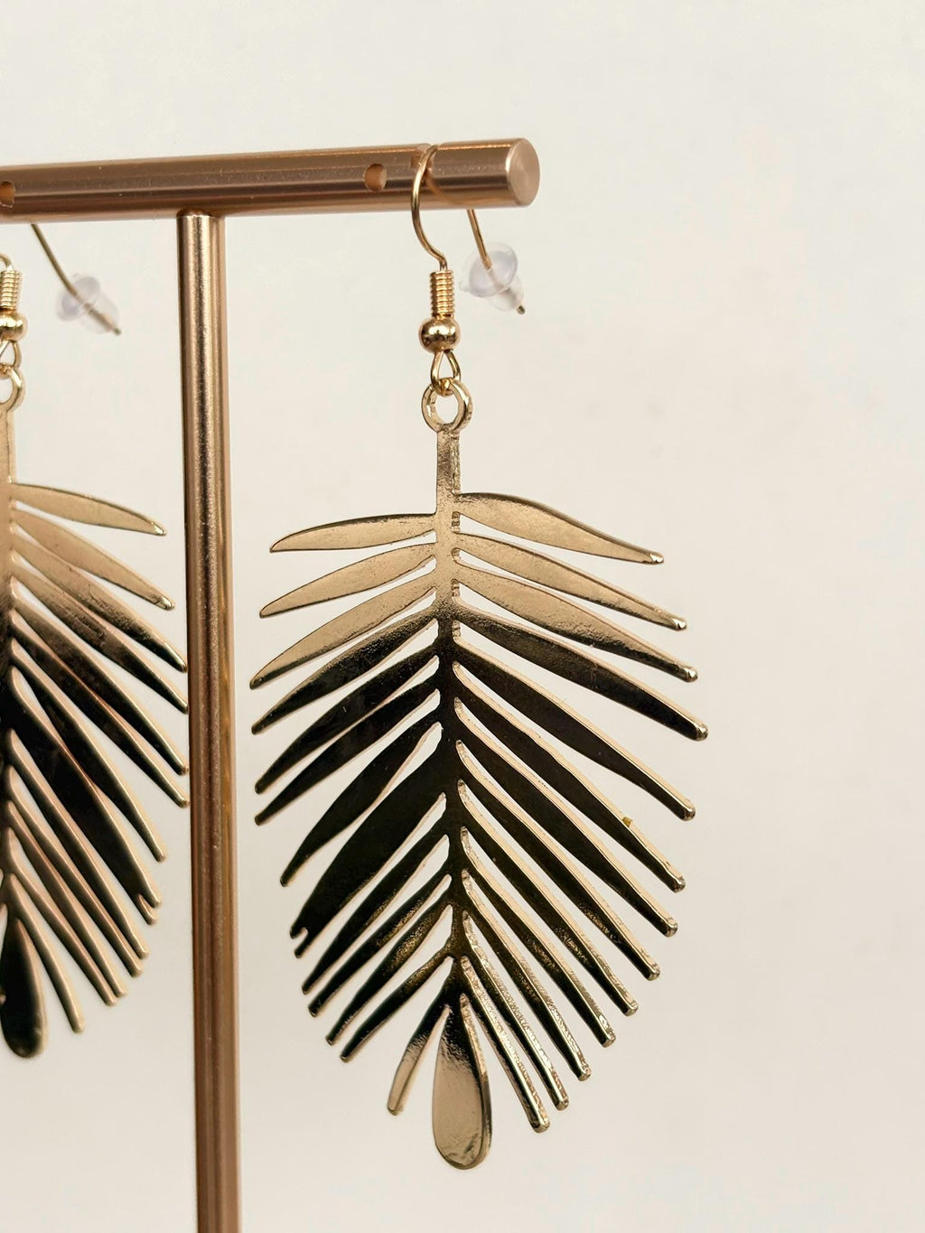 Gold Palm Leaf Earrings