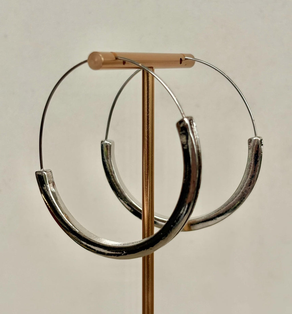 Silver Minimalist Hoop Earrings