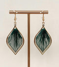Emerald Silk Petal Earrings