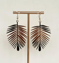 Gold Palm Leaf Earrings