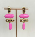 Bubblegum Pink Baroque Resin Drop Earrings