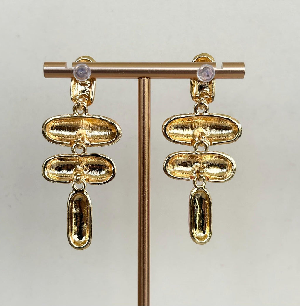 Bubblegum Pink Baroque Resin Drop Earrings