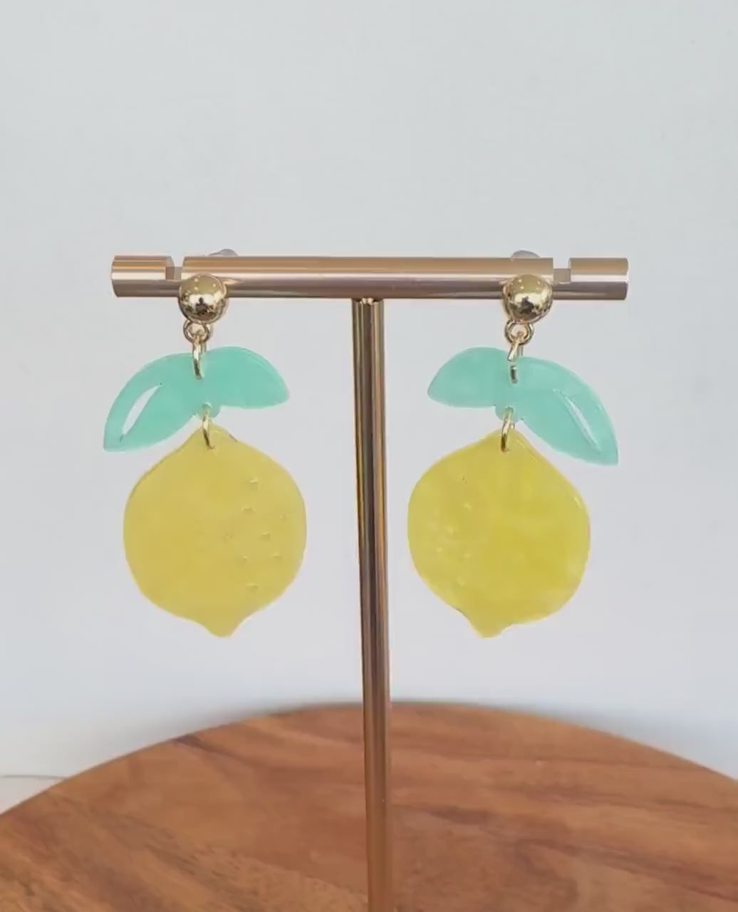Lemon Drop Pearlescent Acrylic Earrings