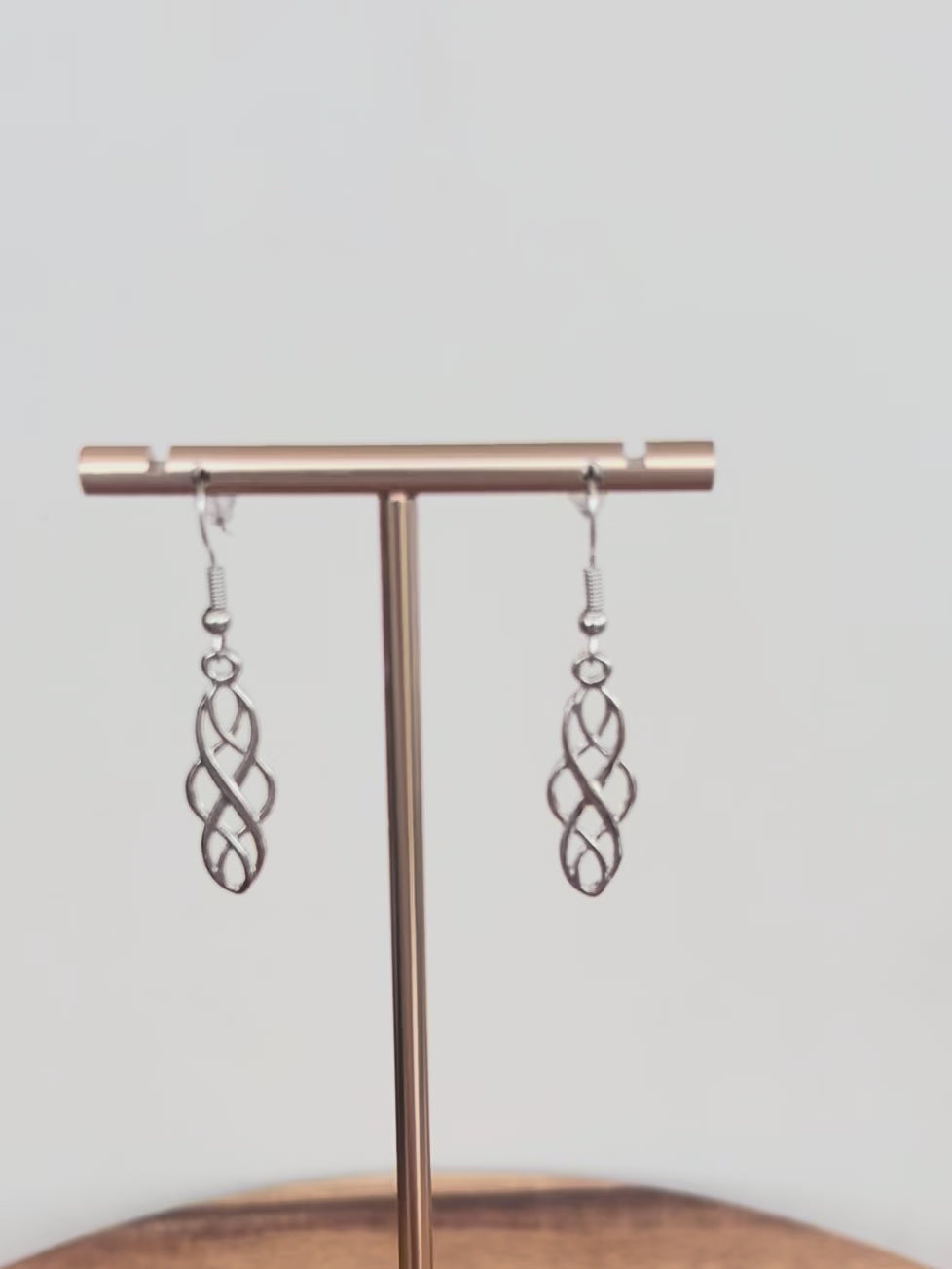 Sterling Silver Celtic Twist Drop Earrings